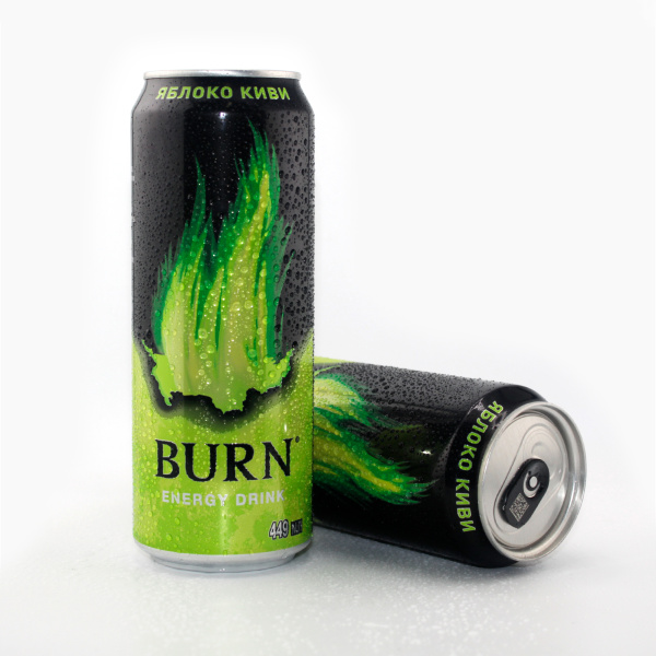 Напиток энергетический Burn яблоко-киви 449 мл